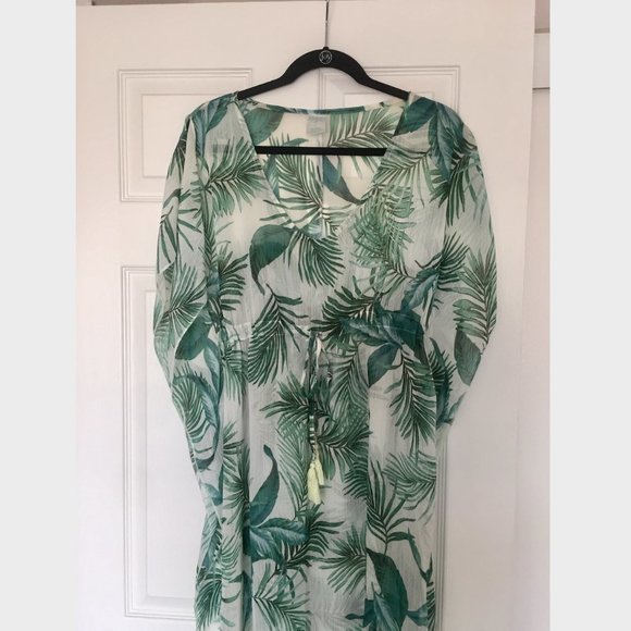 Tropical Beach Sheer Long Cover Up - Picture 4 of 5